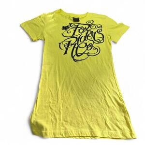 Neon Fox Racing Tee - Small - Y2K Style!